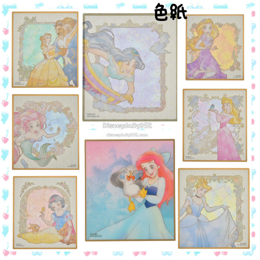 Belle/ Rapunzel 全身/ Snow White/ Jasmine/ Aurora/ Ariel/ Cinderella/ Ariel+企鵝 色紙