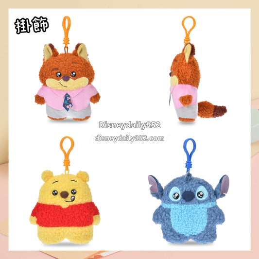 Pooh/ Nick/ Stitch Mofupeta 掛飾
