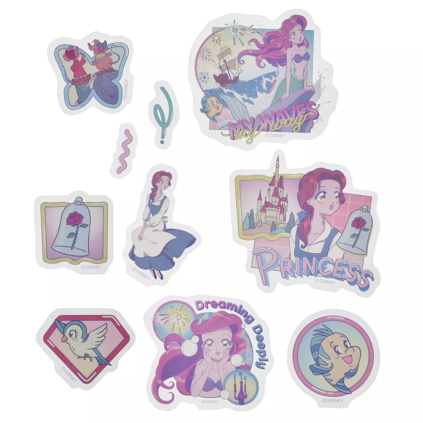 Baymax/ Stitch/ Marie & Dumbo & Bambi/ Princess 大貼紙套裝 Sticker Collection