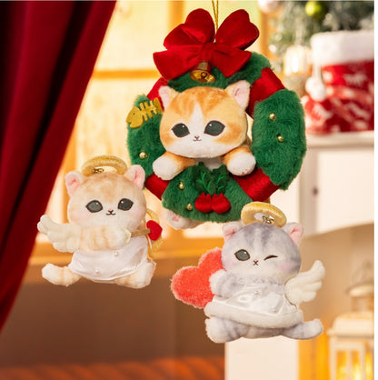 28/11 Mofusand 鯊魚貓貓 聖誕系列｜花環/ 天使 公仔掛飾