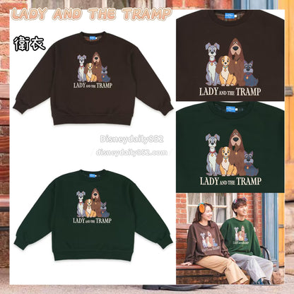 啡色/ 綠色 衛衣 - LADY AND THE TRAMP