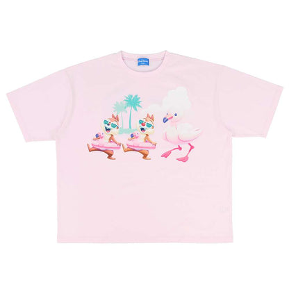 粉紅Tee/ 大頭斜孭袋/ 水樽扣匙扣/ 手帶 SUNNY SUNNY SUMMER
