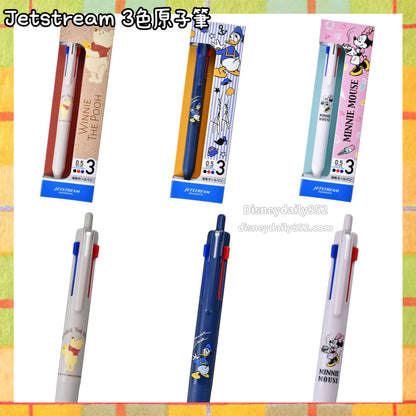 Minnie/ Pooh/ Donald Jetstream 3色原子筆