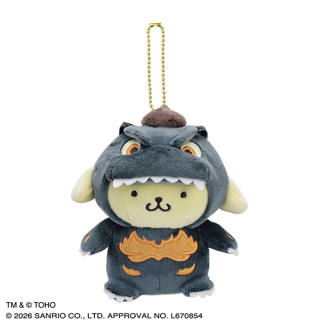 受注預訂 哥斯拉 GODZILLA x Sanrio 公仔掛飾 Kitty/ Piano/ Melody/ Kuromi/ 玉桂狗/ 布甸狗/ 水怪 11月下旬/12月發貨