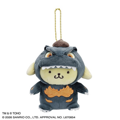 受注預訂 哥斯拉 GODZILLA x Sanrio 公仔掛飾 Kitty/ Piano/ Melody/ Kuromi/ 玉桂狗/ 布甸狗/ 水怪 11月下旬/12月發貨