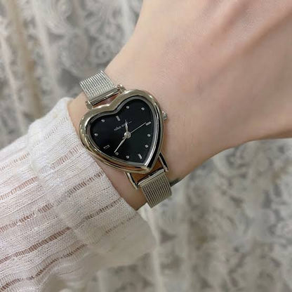 niko and heart mesh watch 心形手錶