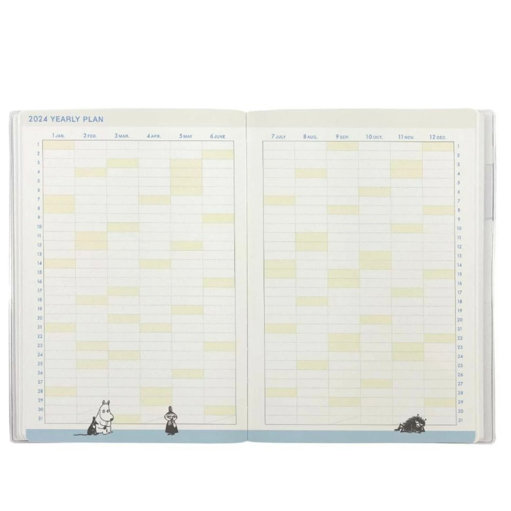 Moomin 11隻呀美(間條) B6 Schedule Book 2024