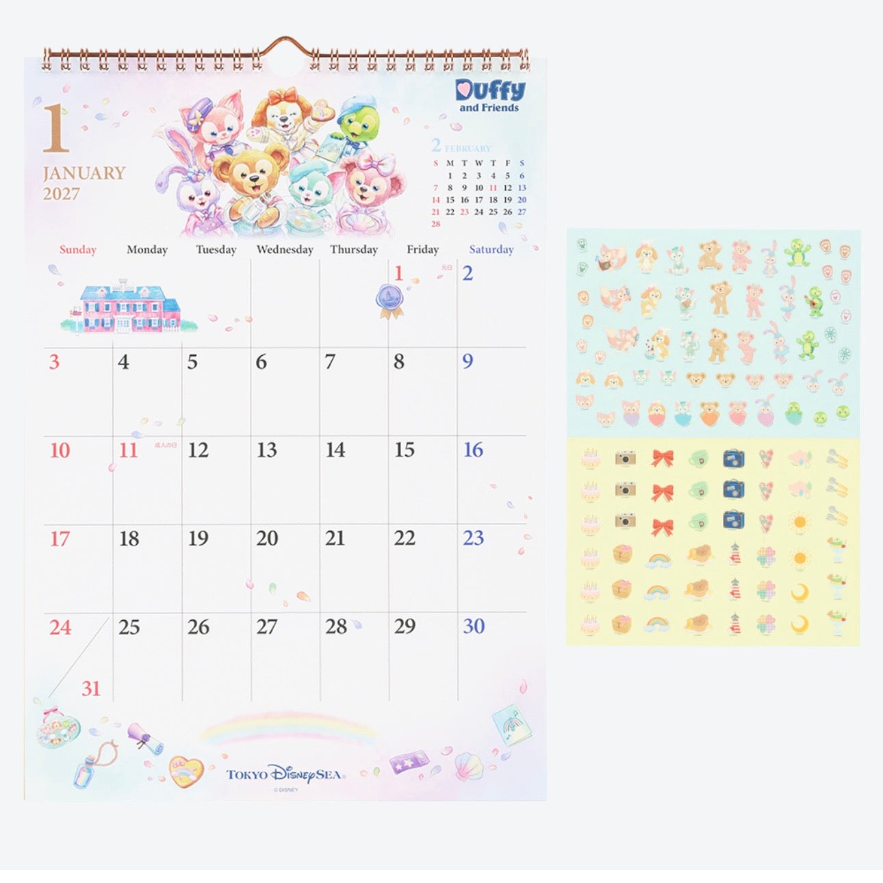 Duffy & Friends 掛牆月曆 Calendar 2027