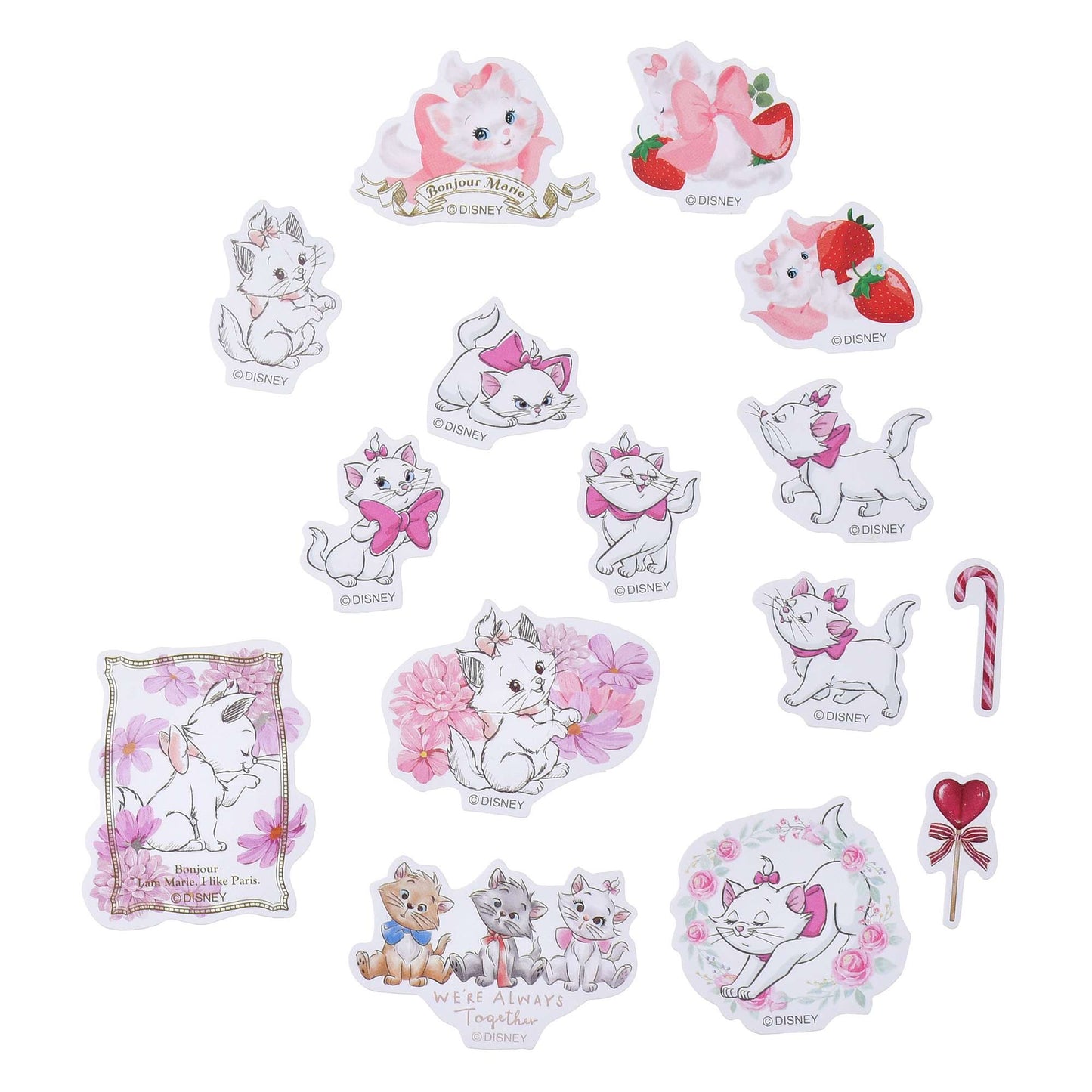 Stitch/ Marie - Sticker Set 連 Pouch