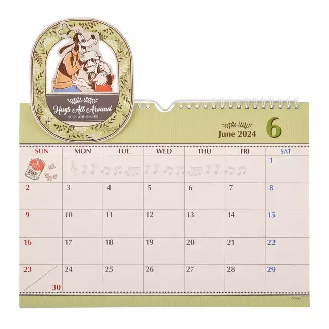 Mickey & Friends 掛牆月曆 (啡色) Calendar＆Organizer 2024