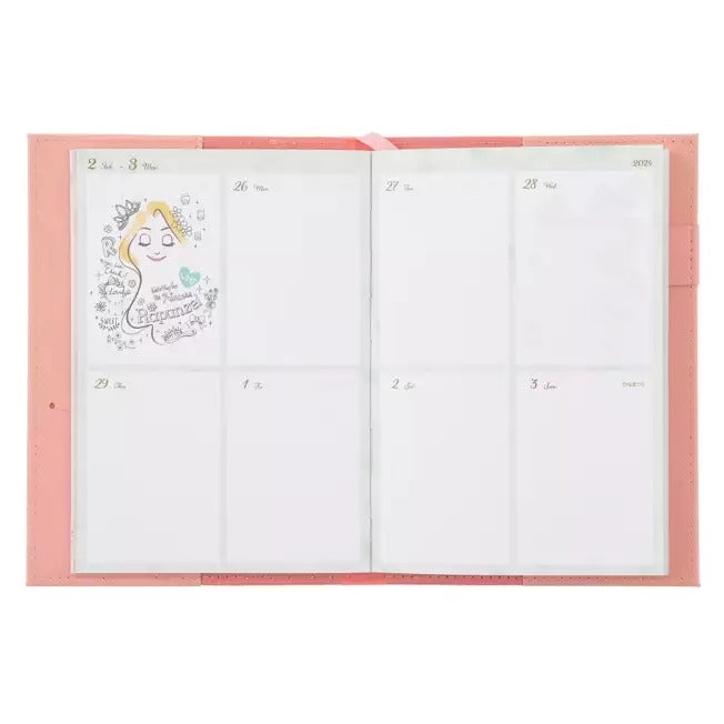 Rapunzel 硬皮 B6 Schedule Calendar＆Organizer 2024