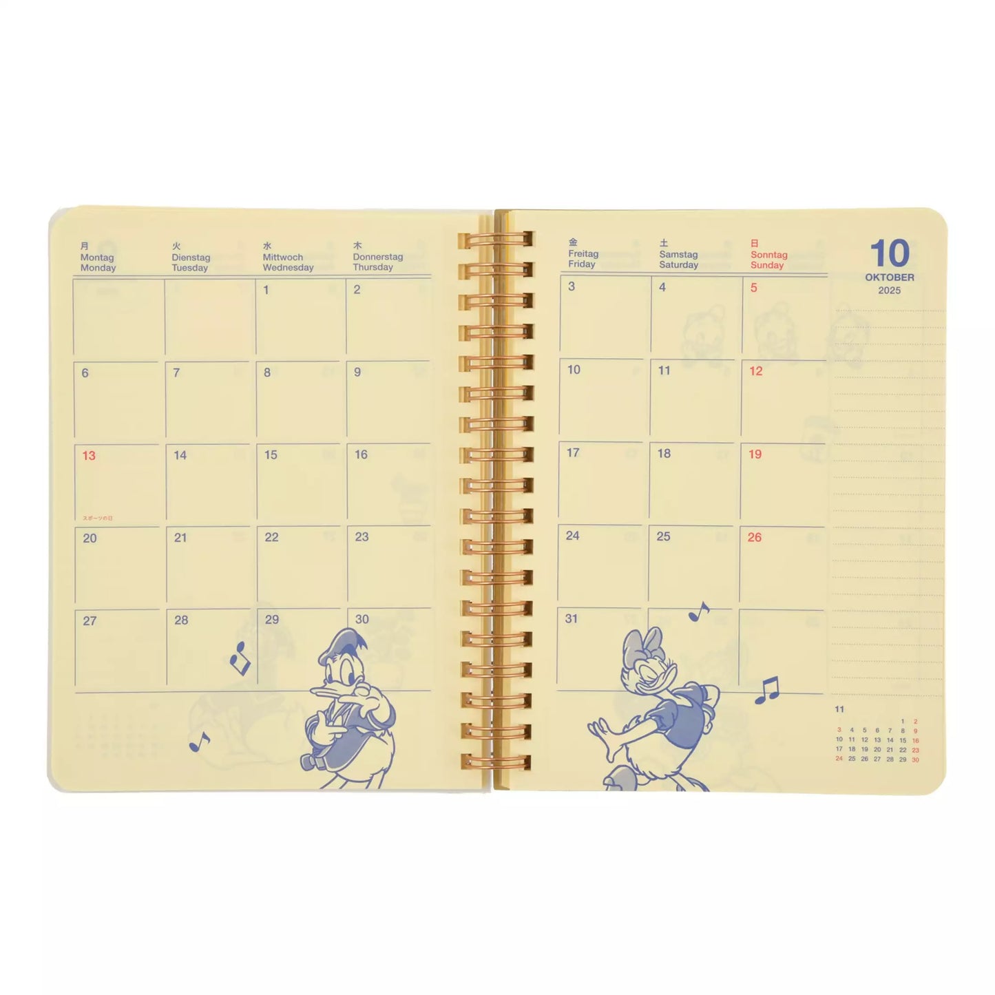 Donald Rollbahn 手帳 Schedule Calendar＆Organizer 2025