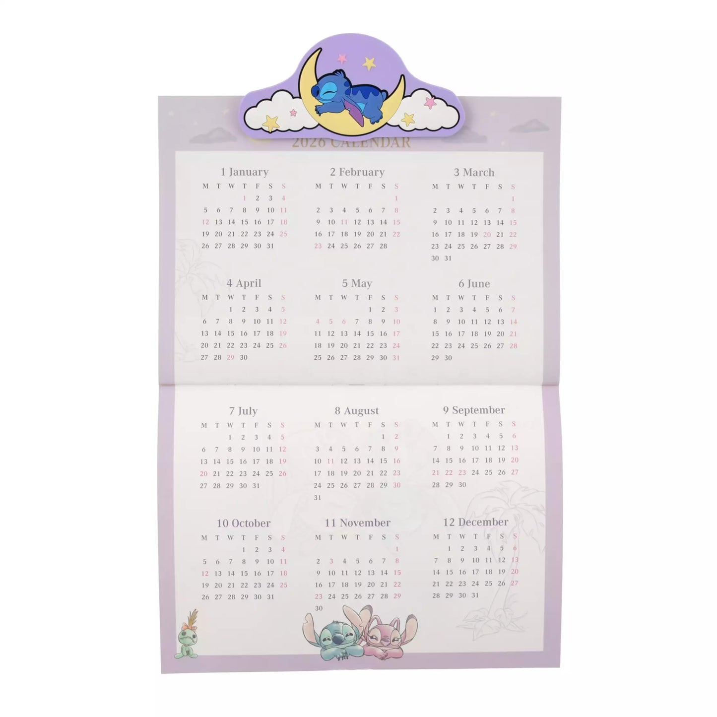 Stitch 磁石夾掛牆月曆 Calendar＆Organizer 2025