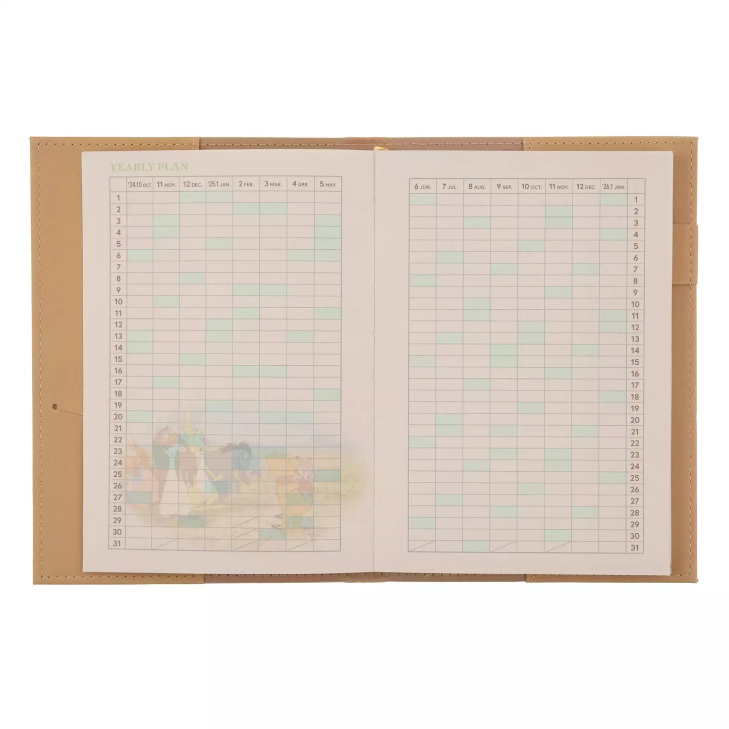 Pooh B6 Schedule Calendar＆Organizer 2025