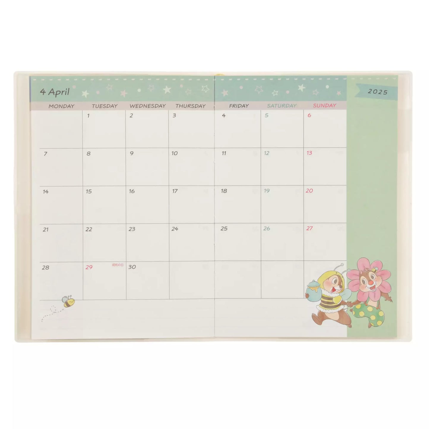 Chip & Dale B6 Schedule Calendar＆Organizer 2025