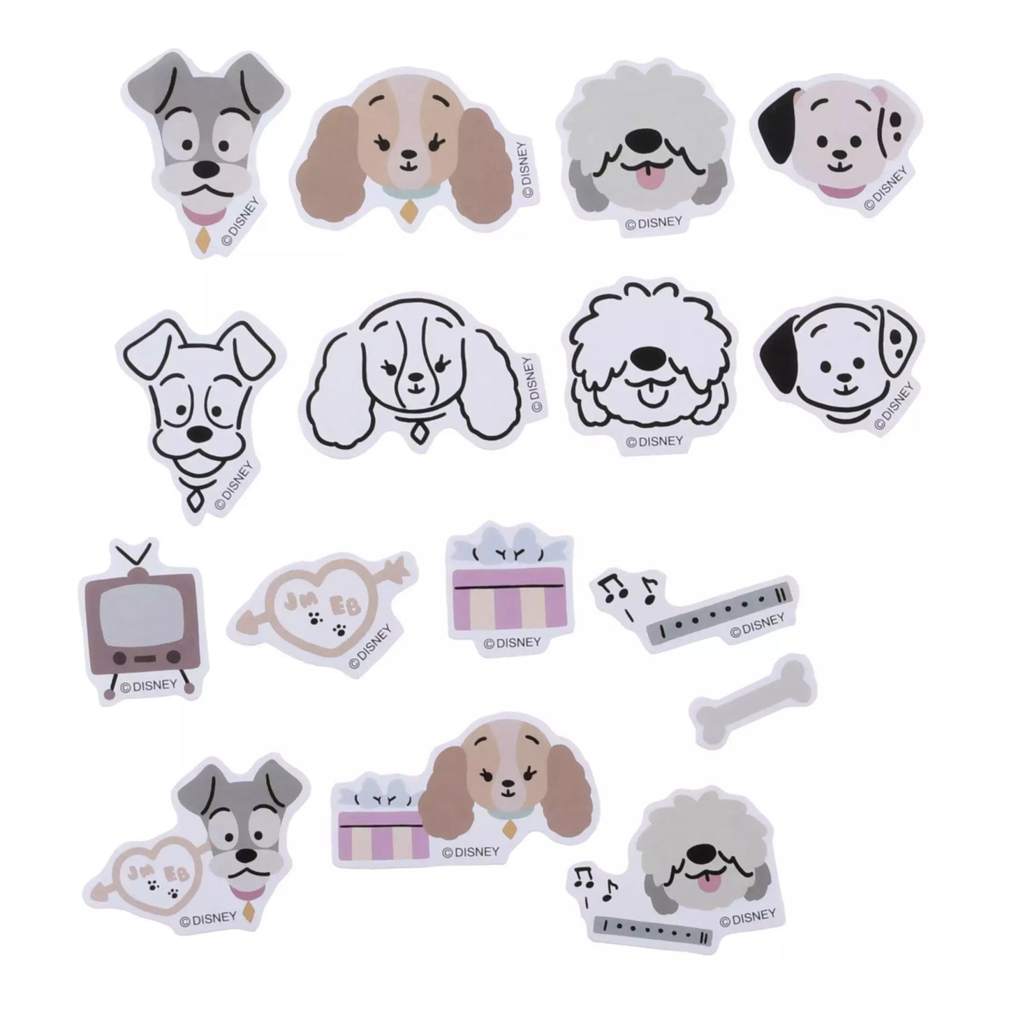 貼紙連Pouch  I LOVE DISNEY DOGS