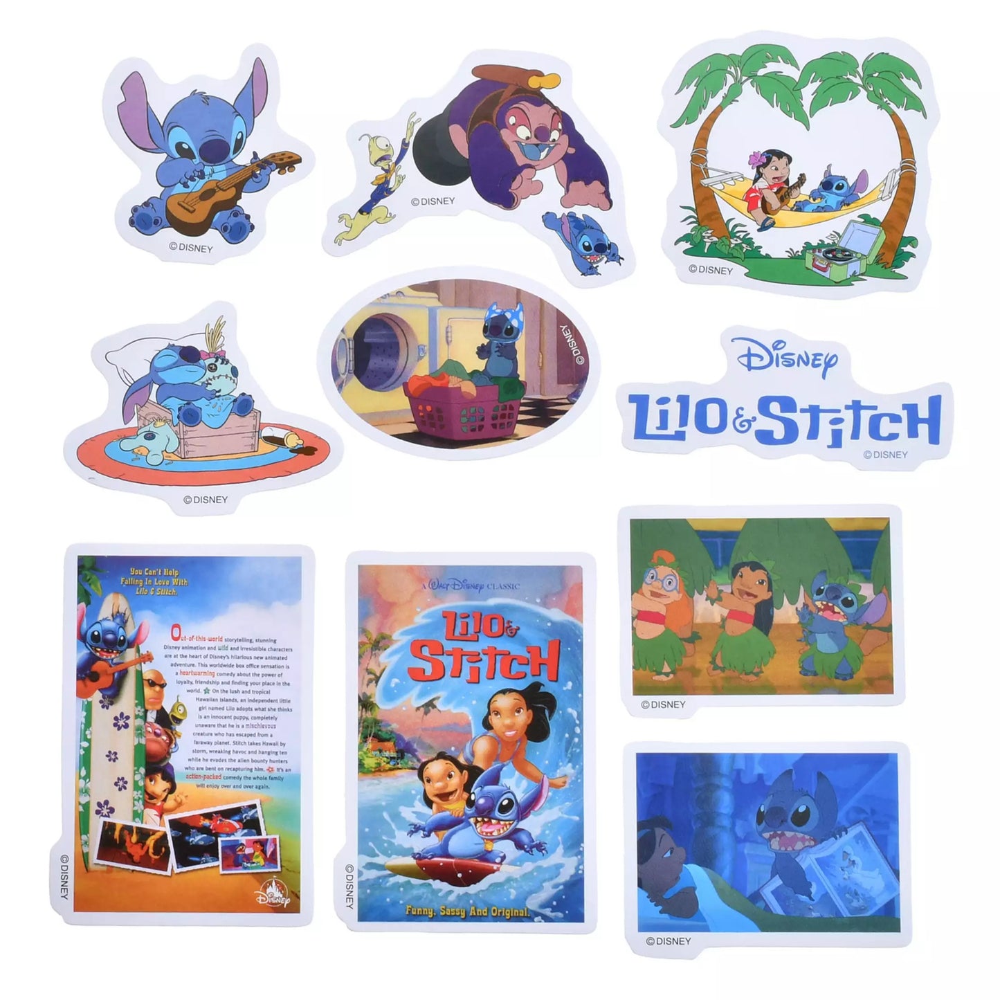 Stitch VHS Sticker Set Sticker Collection