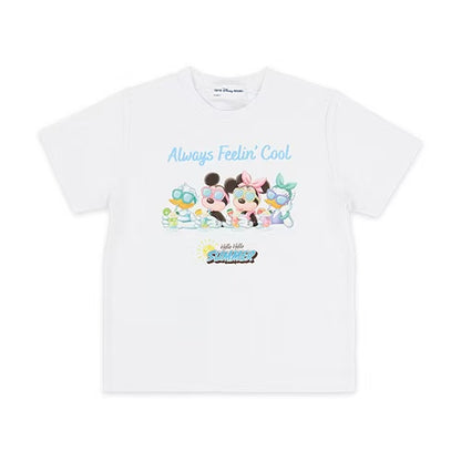 嬰兒/ 小童/成人 白色Tee - DisneyLand 園區 Hello Hello Summer