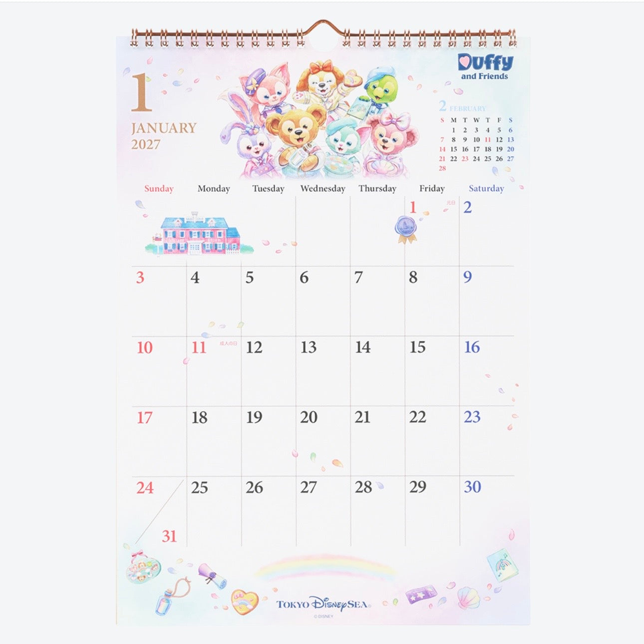 Duffy & Friends 掛牆月曆 Calendar 2027