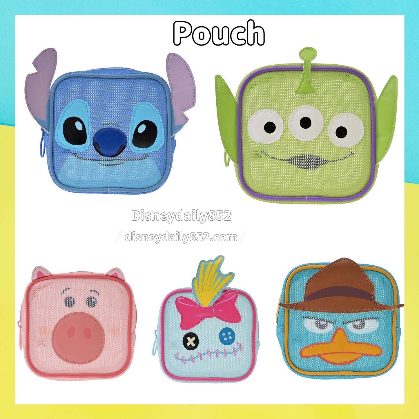 Stitch/ 小甘/三眼仔/ 泰瑞/ Piglet Pouch
