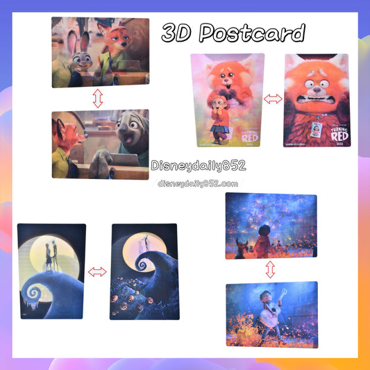 Jack/ Zootopia/美美/ Coco - 3D Posrcard
