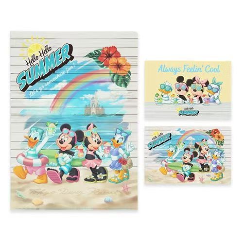 Postcard & File 套裝 - DisneyLand 園區 Hello Hello Summer