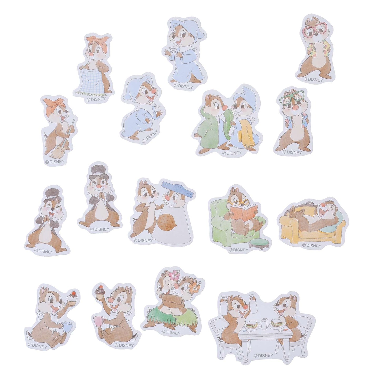 Chip & Dale/ 三眼仔 - Sticker Set 連 Pouch