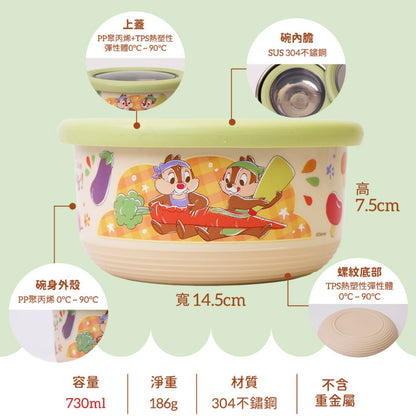 台灣 Chip & Dale 不鏽鋼雙層隔熱碗 730ml