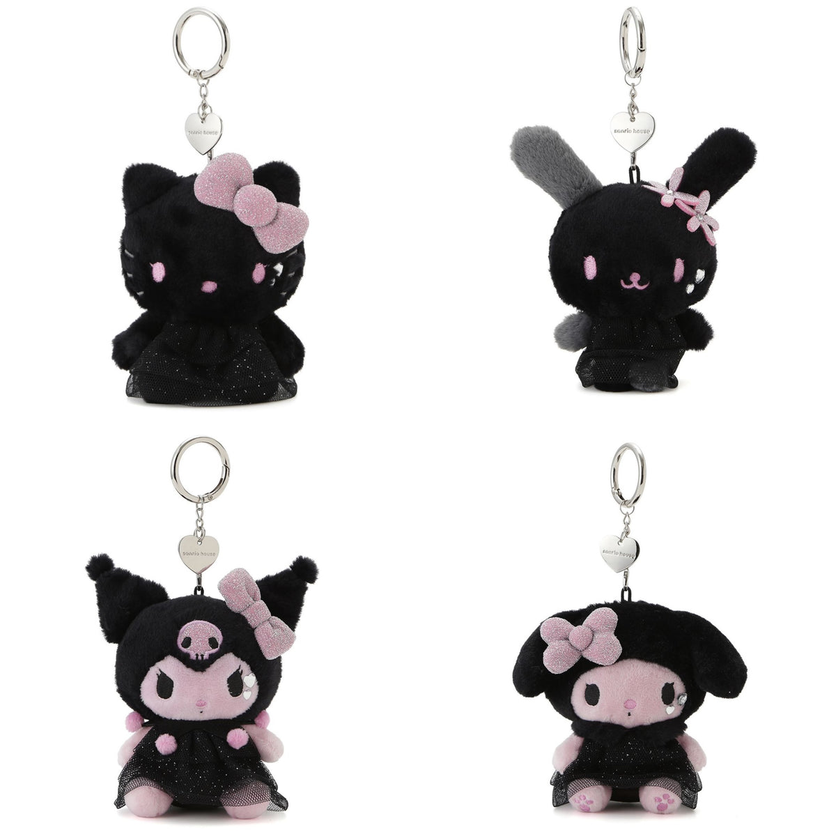Kitty/ Kuromi/ Usahana/ Melody PINK X BLACK 公仔掛飾| SANRIO HOUSE