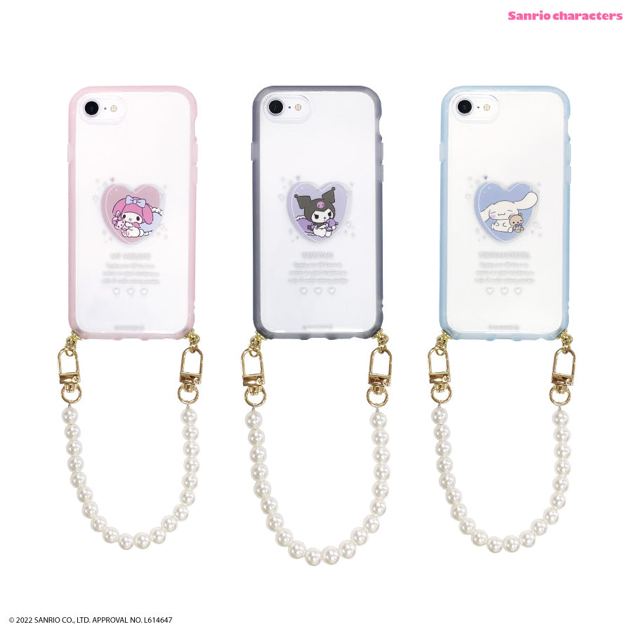 Sanrio 電話珍珠手環連手機殼 iPhone case Melody/ Kuromi/ Cinnamoroll iPhoneSE(第3世代/第2世代)/8/7/6s/6