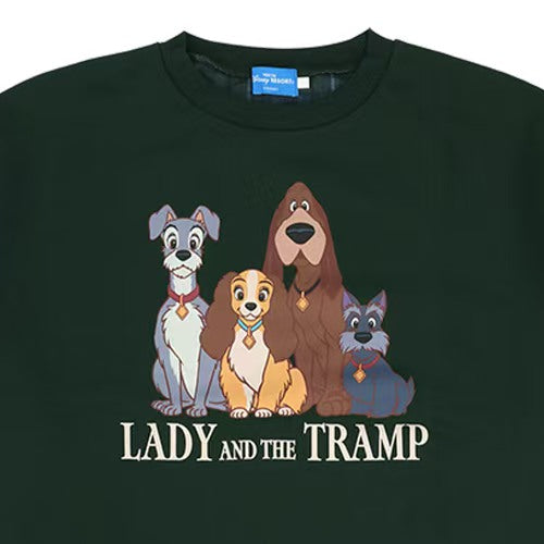啡色/ 綠色 衛衣 - LADY AND THE TRAMP