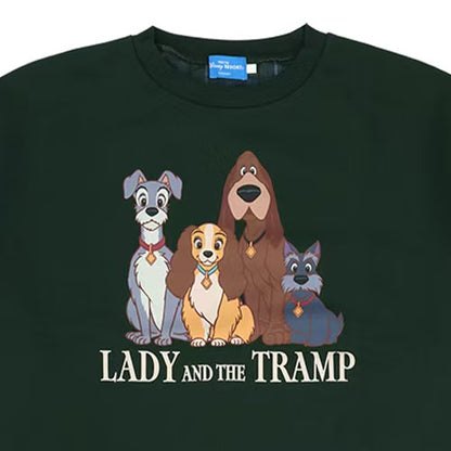 啡色/ 綠色 衛衣 - LADY AND THE TRAMP