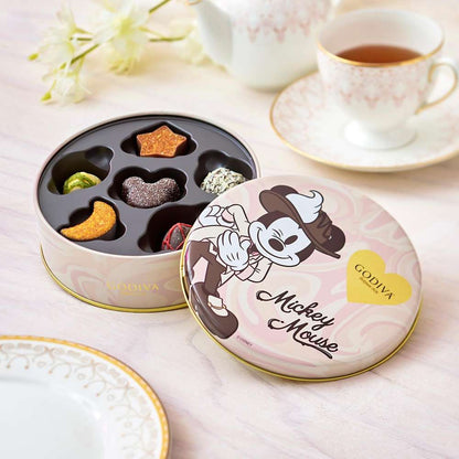 DISNEY VALENTINE  GODIVA Mickey圓形罐裝朱古力禮盒