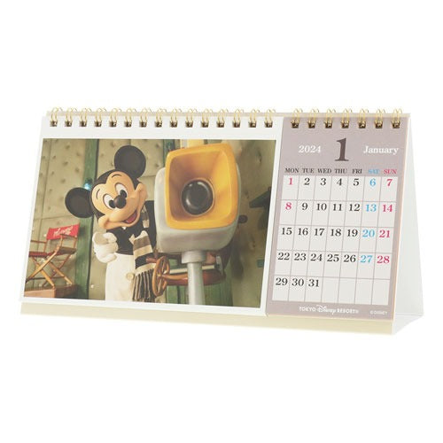 東迪 Mickey & Friends 寫實座枱月曆/ Postcard 2用 Calendar＆Organizer 2024