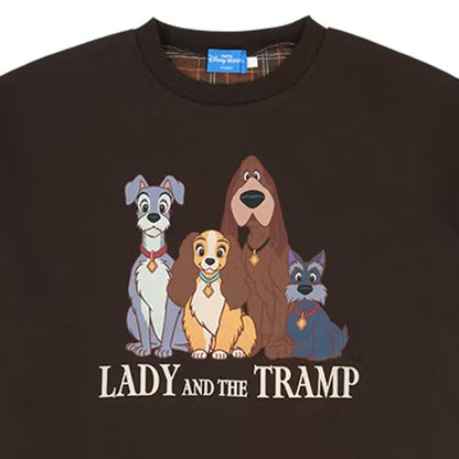啡色/ 綠色 衛衣 - LADY AND THE TRAMP
