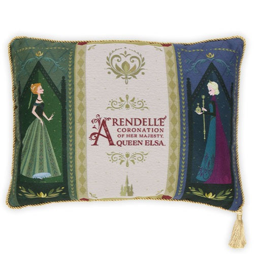 Anna & Elsa Cushion Arendelle Coronation Of Her Majesty Queen Elsa