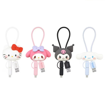 Kuromi/ Melody/ Kitty/ 玉桂狗  - Sanrio 系列 便携萬用充電線 (Lighting/ Type-C)