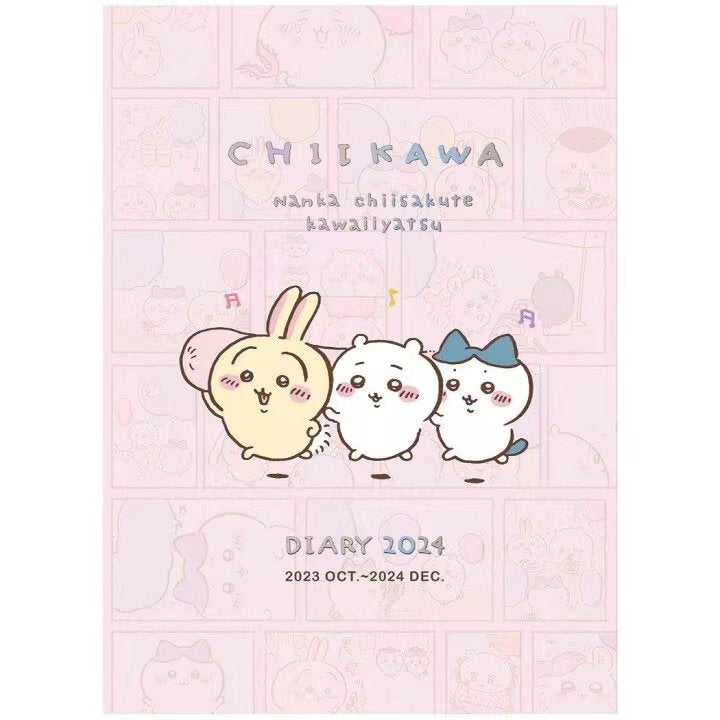 Chiikawa 小兔兔x小可愛x小八貓(粉紅色) B6 Schedule Book 2024