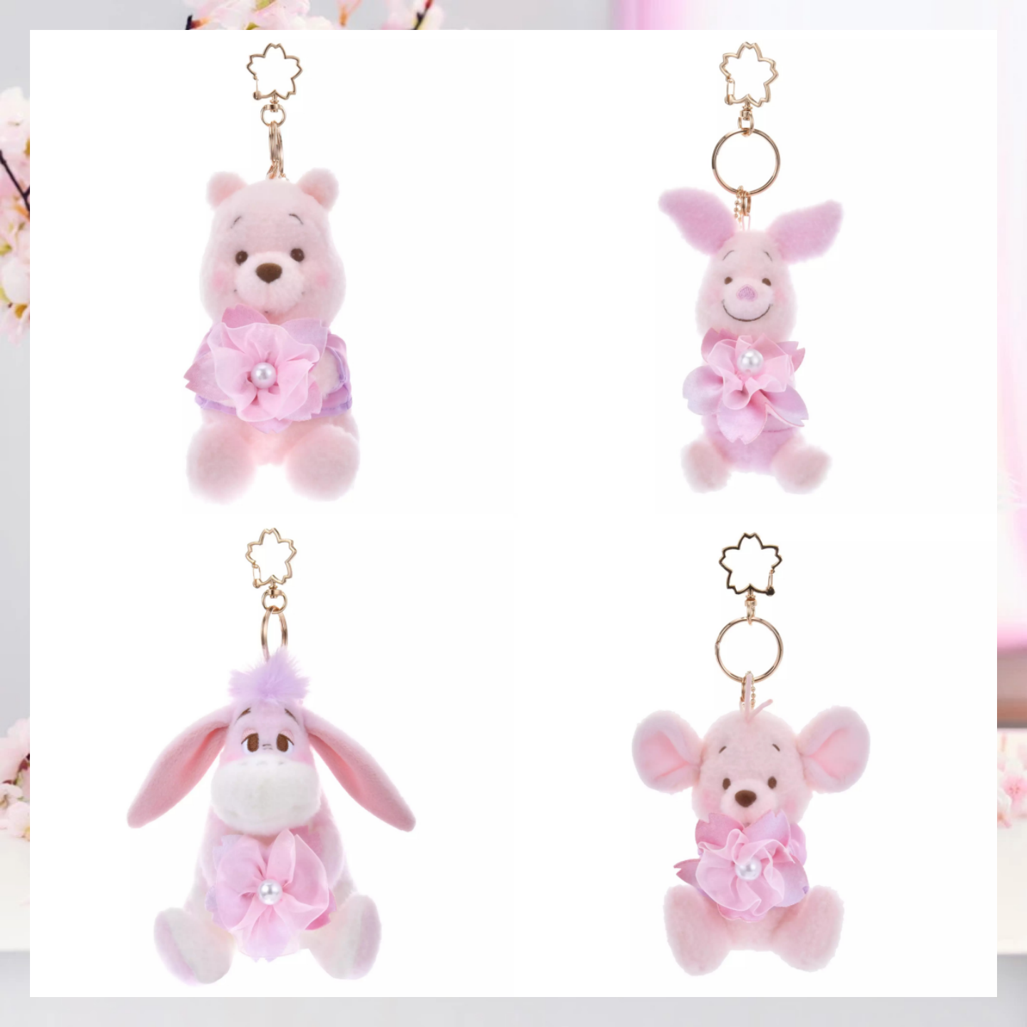 Pooh/ Piglet/ Eeyore/ Roo 櫻花掛飾 Sakura 2025