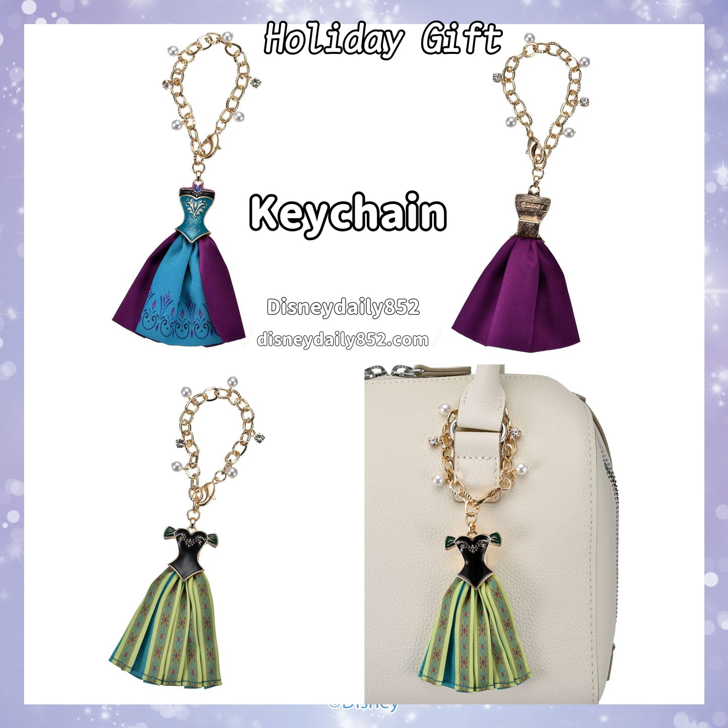 Elsa/ Anna Keychain ｜ Holiday Gift