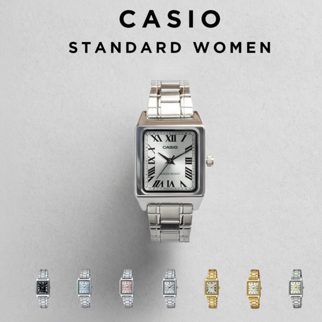CASIO | LTP-V007  女裝鋼錶 10色