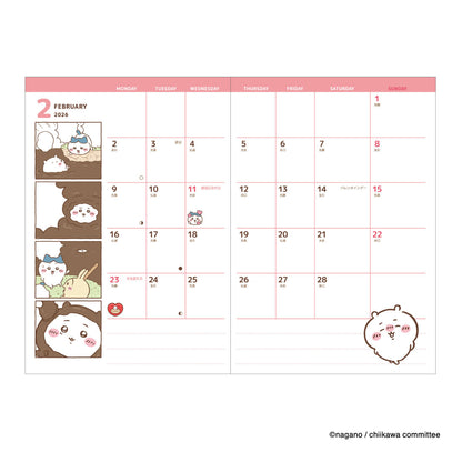 Chiikawa| 小可愛 可樂 A6 Schedule book 2026 ちいかわ
