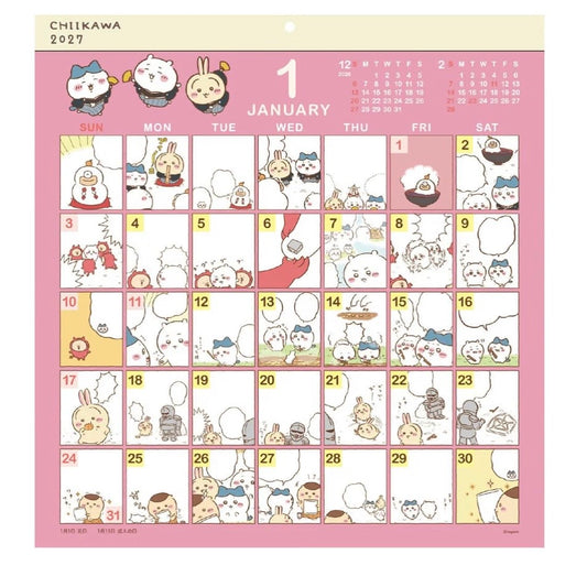 Chiikawa| 小可愛 漫畫風掛牆月曆 Calendar 2027