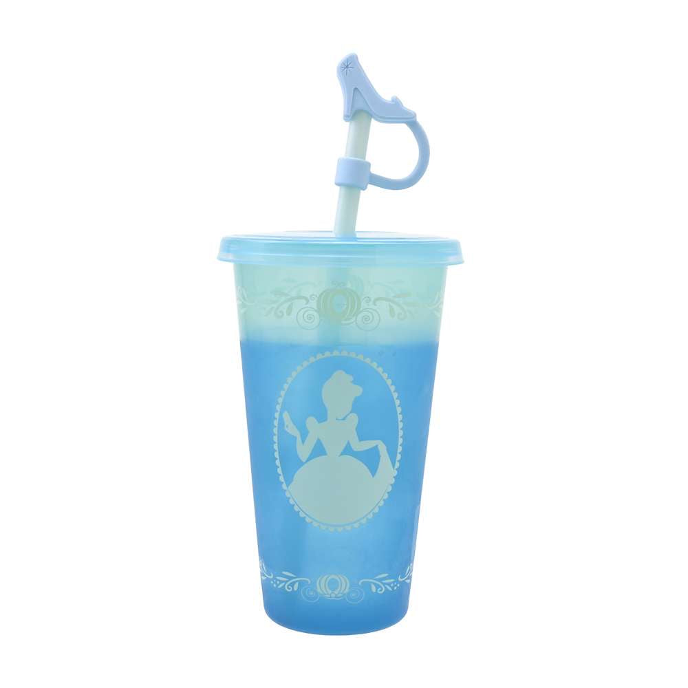 Belle/ Ariel/ Cinderella 變色飲筒水樽連杯蓋 - Drinkware