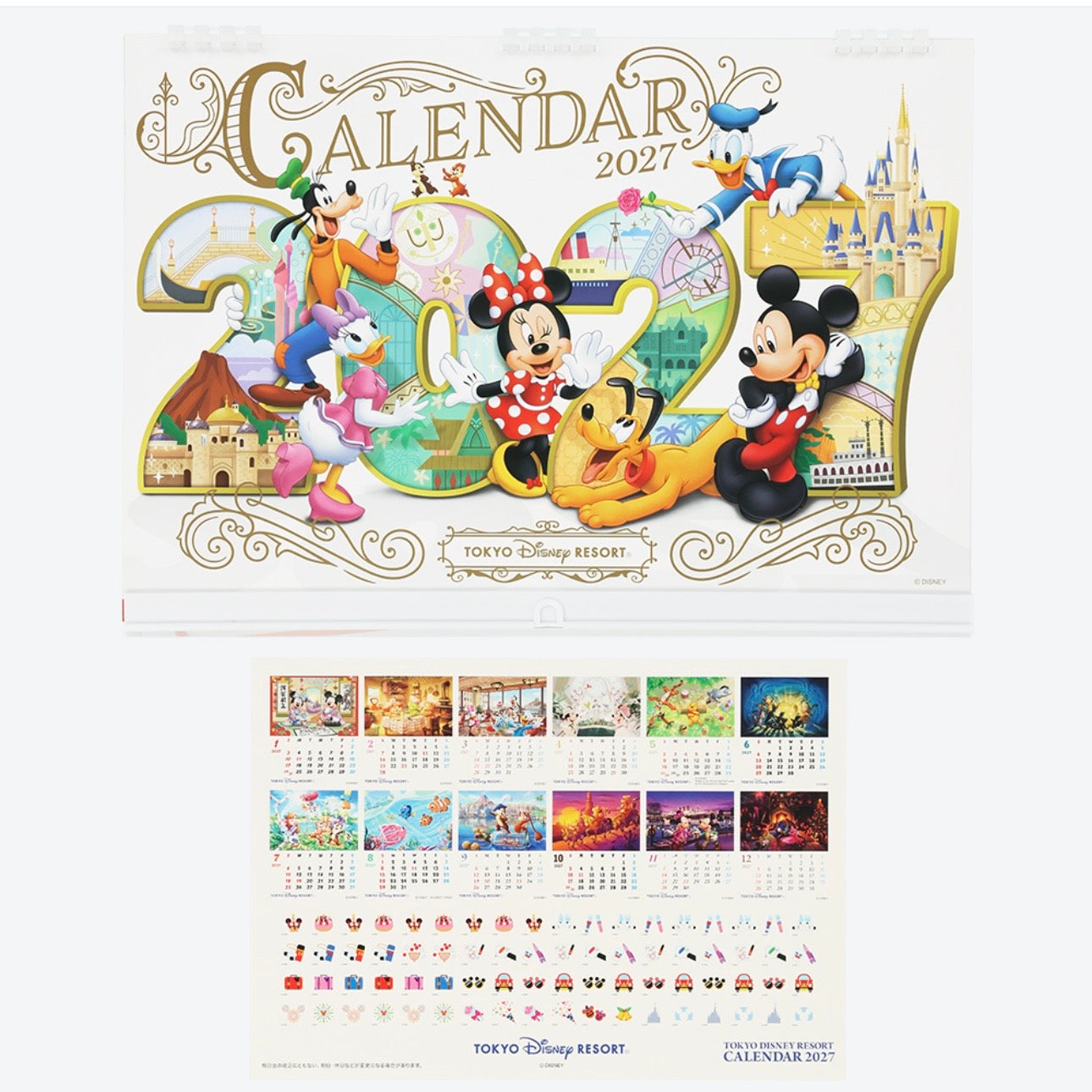Disney Resort 集合掛牆月曆 Calendar 2027