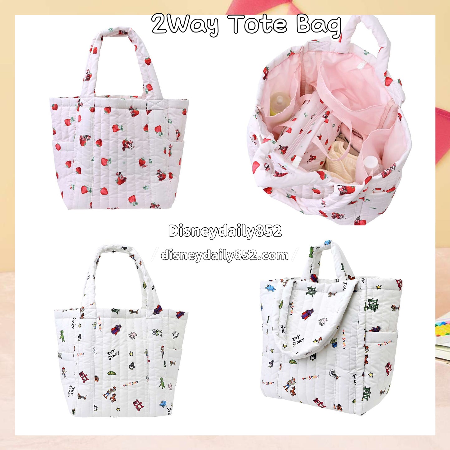 Minnie/ Toy Story 2 Way Tote Bag - Back To School