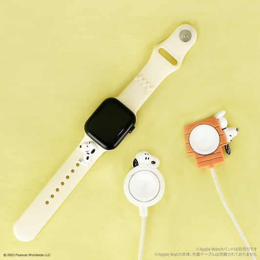 Snoopy Apple Watch 充電器Cover 白色/倒轉