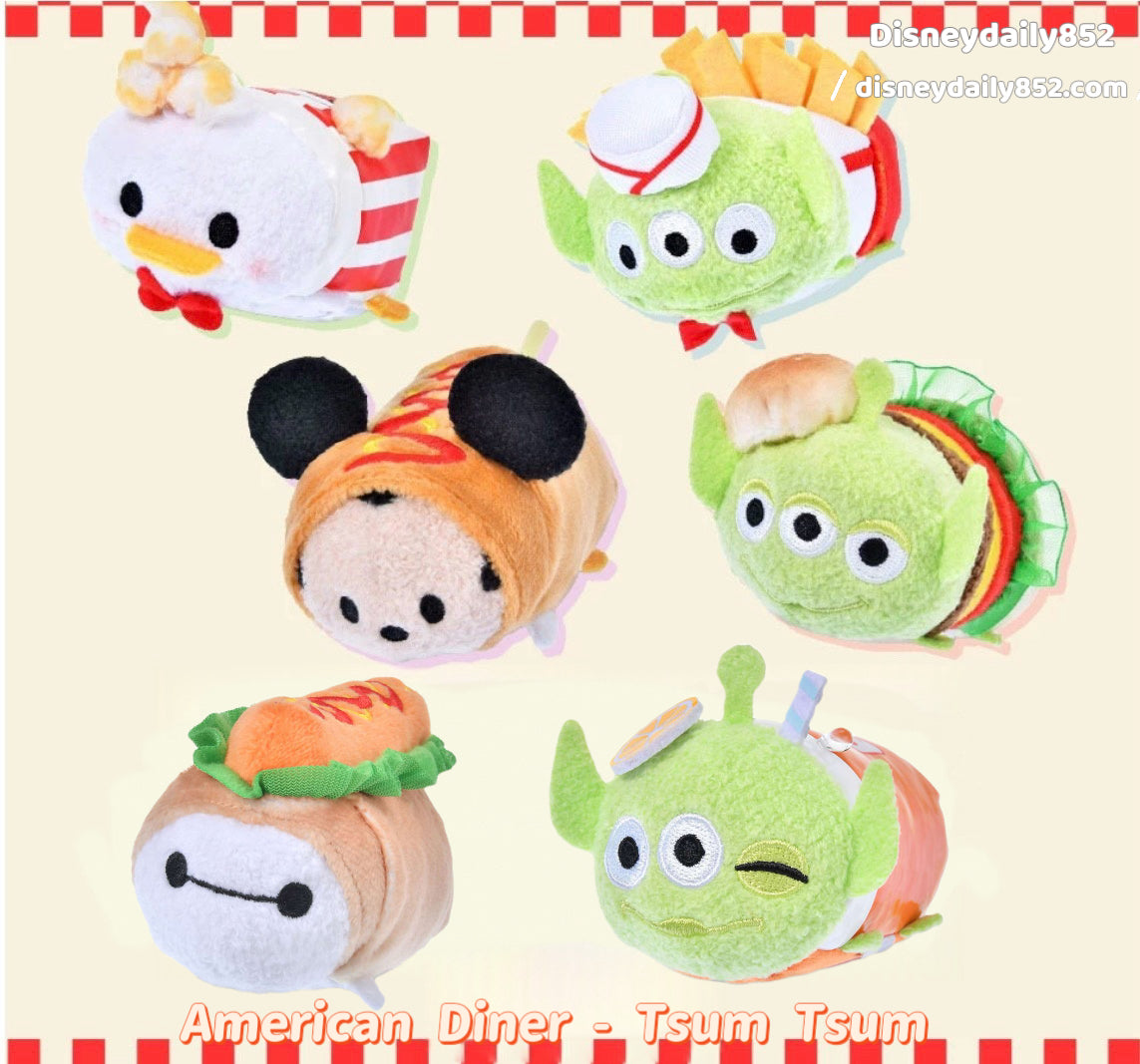 Mickey/ Baymax/ Donald/ 三眼仔 American Diner Tsum Tsum