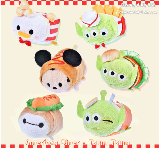 Mickey/ Baymax/ Donald/ 三眼仔 American Diner Tsum Tsum