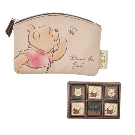 DISNEY VALENTINE  Pooh GODIVA 朱古力連Pouch